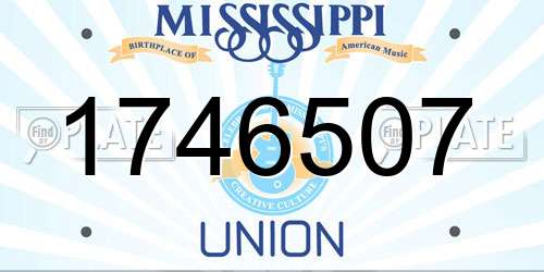 1746507 Mississippi License Plate