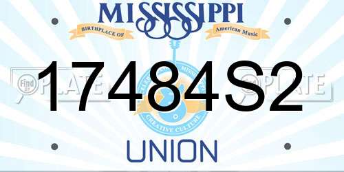 17484S2 Mississippi License Plate