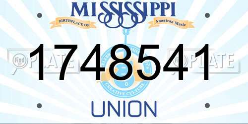 1748541 Mississippi License Plate