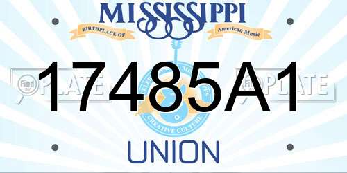 17485A1 Mississippi License Plate