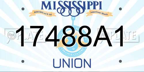 17488A1 Mississippi License Plate