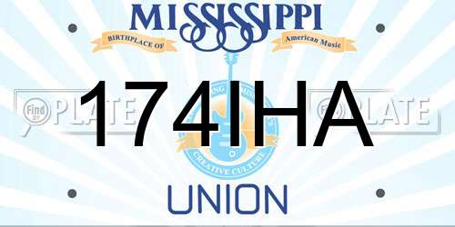 174IHA Mississippi License Plate