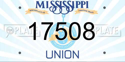 17508 Mississippi License Plate