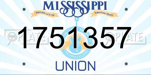 1751357 Mississippi License Plate