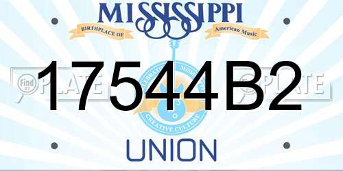 17544B2 Mississippi License Plate