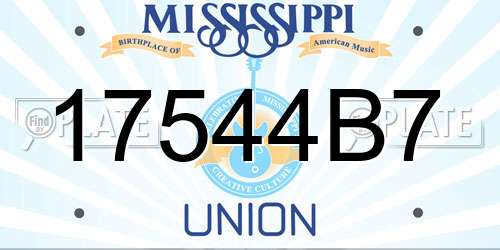 17544B7 Mississippi License Plate