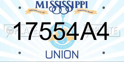 17554A4 Mississippi License Plate