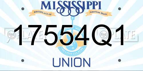 17554Q1 Mississippi License Plate