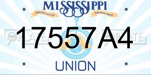 17557A4 Mississippi License Plate