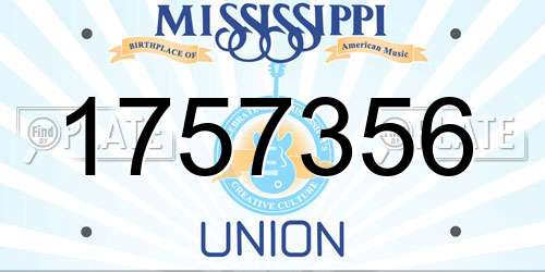 1757356 Mississippi License Plate