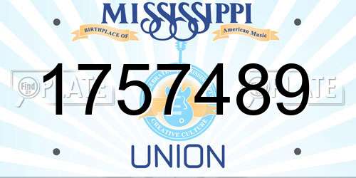 1757489 Mississippi License Plate