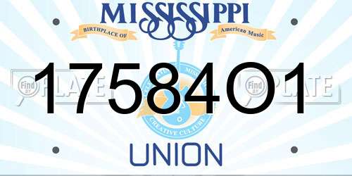 17584O1 Mississippi License Plate