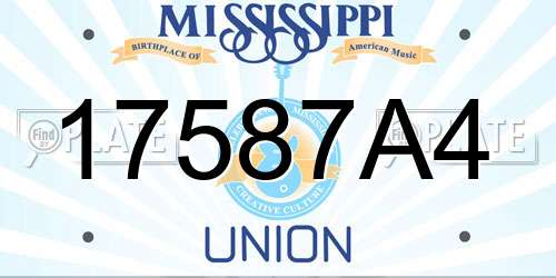 17587A4 Mississippi License Plate