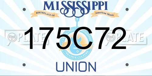 175C72 Mississippi License Plate