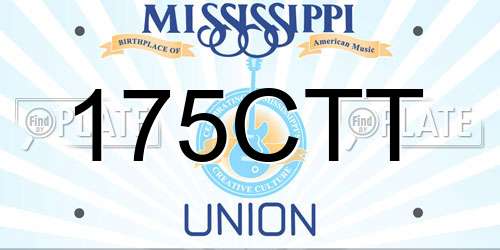 175CTT Mississippi License Plate