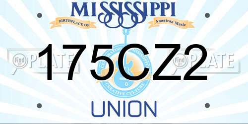 175CZ2 Mississippi License Plate