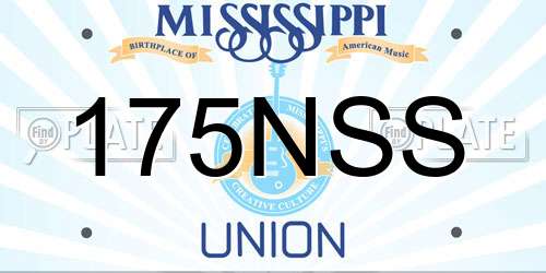 175NSS Mississippi License Plate