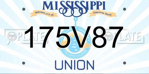 175V87 Mississippi License Plate