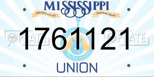 1761121 Mississippi License Plate