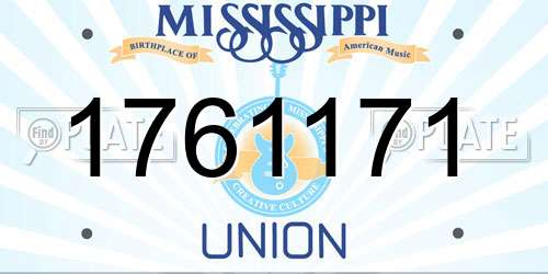 1761171 Mississippi License Plate