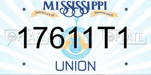 17611T1 Mississippi License Plate