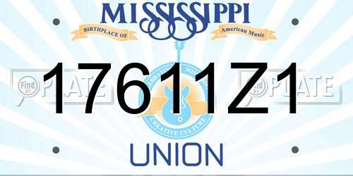 17611Z1 Mississippi License Plate
