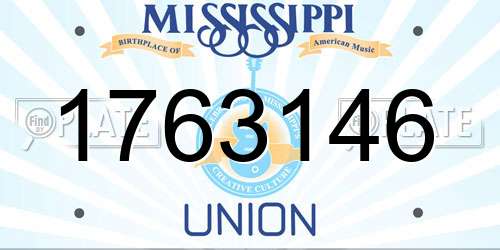1763146 Mississippi License Plate