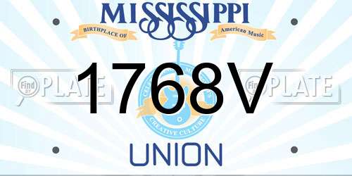 1768V Mississippi License Plate