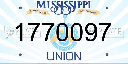 1770097 Mississippi License Plate