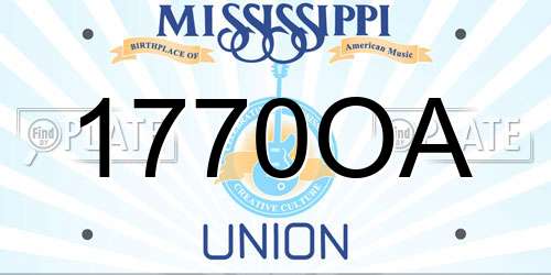 1770OA Mississippi License Plate