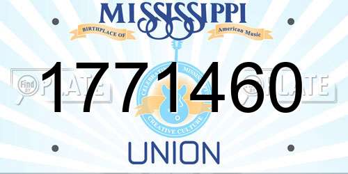 1771460 Mississippi License Plate