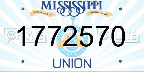 1772570 Mississippi License Plate