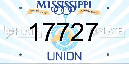 17727 Mississippi License Plate