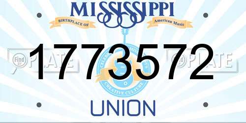 1773572 Mississippi License Plate