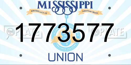 1773577 Mississippi License Plate
