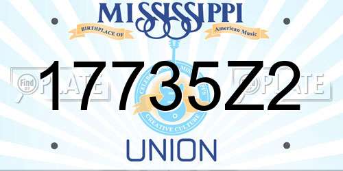 17735Z2 Mississippi License Plate