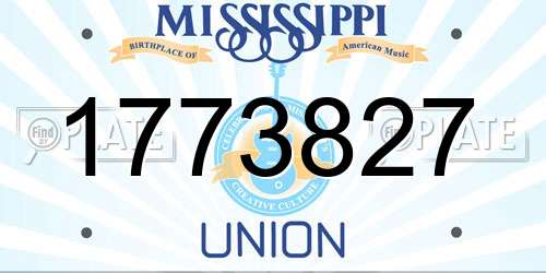 1773827 Mississippi License Plate