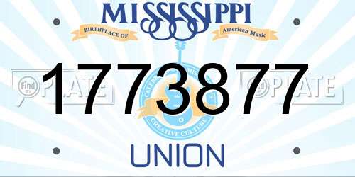 1773877 Mississippi License Plate