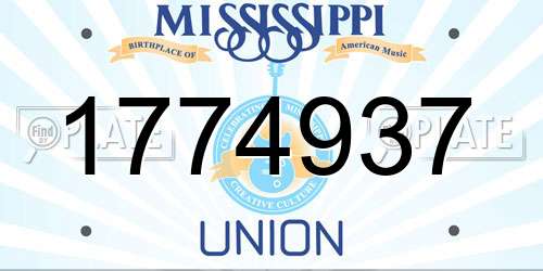 1774937 Mississippi License Plate