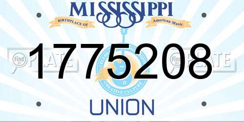 1775208 Mississippi License Plate