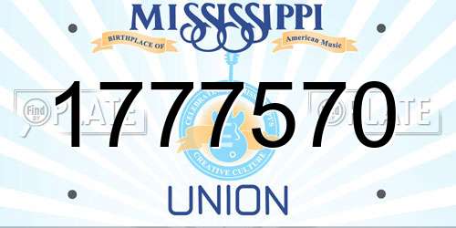 1777570 Mississippi License Plate