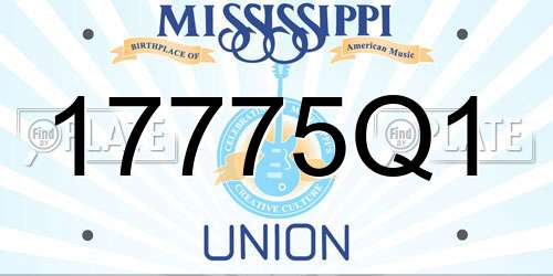 17775Q1 Mississippi License Plate