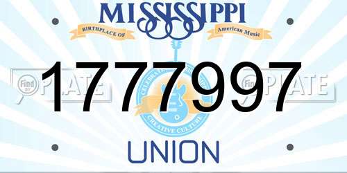 1777997 Mississippi License Plate