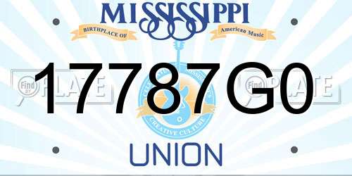 17787G0 Mississippi License Plate