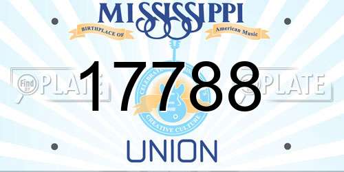 17788 Mississippi License Plate
