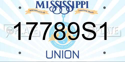 17789S1 Mississippi License Plate