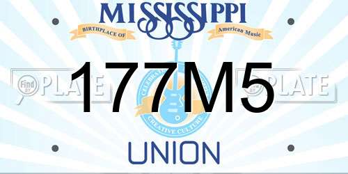 177M5 Mississippi License Plate
