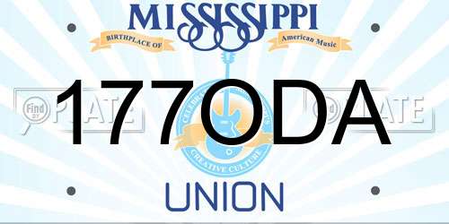 177ODA Mississippi License Plate