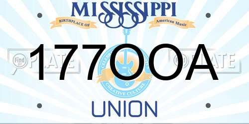 177OOA Mississippi License Plate
