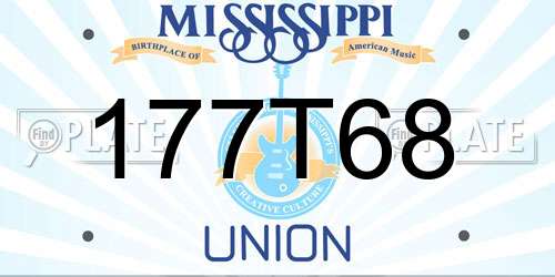 177T68 Mississippi License Plate